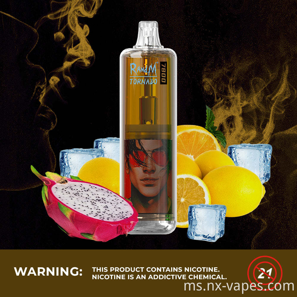 RANDM TORNADO 7800 LED DISPOSABLE VAPE POP DEVICE